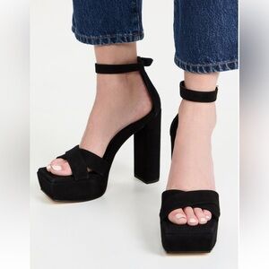 Good American Black Platform Heel 8.5